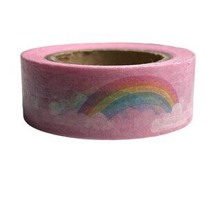 Pink Rainbow Washi Tape Papercraft Scrapbook Planner School Decorative mq
